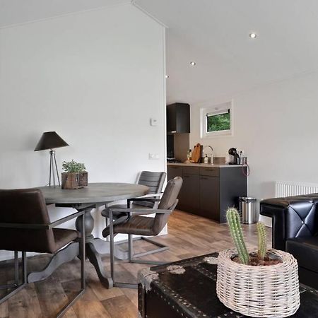 Luxe Chalet In Oosterwolde In Friesland, Op Rustig Park Met Uitzicht Op Meer En Strandje Bagian luar foto